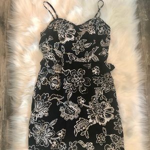 AE black and white dress